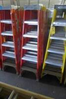 Fiberglass Step Ladders, 6' (3 Each) (Lot)