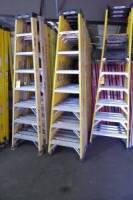 Fiberglass Step Ladders, 8' (3 Each) (Lot)