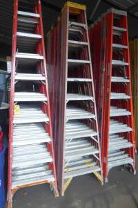 Fiberglass Step Ladders, 10' (2 Each) (Lot)