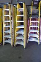 Fiberglass Step Ladders, 8' (3 Each) (Lot)