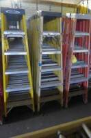Fiberglass Step Ladders, 6' (3 Each) (Lot)