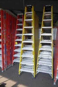 Fiberglass Step Ladders, 10' (2 Each) (Lot)