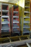 Fiberglass Step Ladders, 6' (3 Each) (Lot)