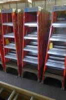 Fiberglass Step Ladders, 6' (3 Each) (Lot)
