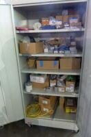 Cabinet w/Contents: Wire, Nuts, Bolts