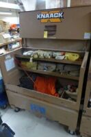 Knaack 89 Gang Box w/Contents: Lift All Straps, Strap Hooks, Etc.
