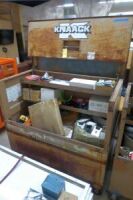 Knaack 89 Gang Box w/Contents: Dewalt Battery, Chargers, 2-Way Radios, Sawhorses, Brackets