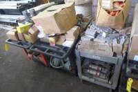 Carts w/Contents (Conduit Fittings, Heater, Fuses, Etc. (3 Carts) (Lot)