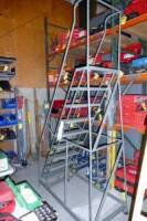 Rolling Warehouse Ladder, 9-Step