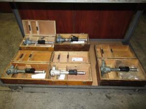 (5) ASSORTED MITUTOYO DIGITAL HOLTEST MICROMETERS