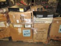 LOT ASST'D PEAVEY AMPLIFIERS/ ELECTRONICS, PV90, CKI400V, VALVEKING GUITAR AMP, ETC., (1 PALLET), (CUSTOMER RETURNS), (LOCATION SEC.1)