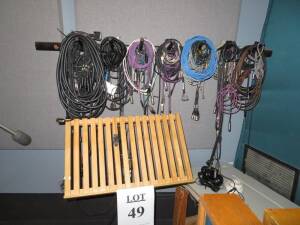 LOT OF ASSTD MUSIC STANDS AND STUDIO CABLES (STUDIO 1) (6520 SUNSET BOULEVARD HOLLYWOOD CA 90028)