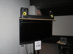 SONY 46" TV MODEL: KDL-46V5100 W/ BOSTON ACOUSTICS SOUNDBAR AND SUBWOOFER AND (2) KRK ROCKETIT POWERED 5 SPEAKERS W/ STAND (STUDIO 4) (6520 SUNSET BOULEVARD HOLLYWOOD CA 90028)