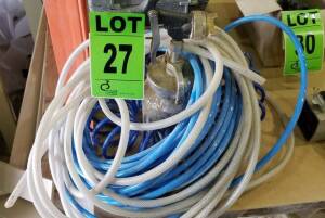 Lot of clear hoses, air tubes and dispenser