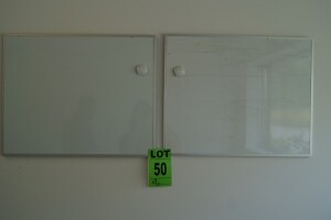 (2) erasable easy-hang whiteboards