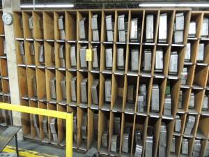 LOT: (55) Bins Of Steel Envelope Dies, , Cab 4 (Bin 237 To 292)