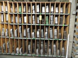 LOT: (51) Bins Of Steel Envelope Dies, , Cab 7 ( Bin 433 To 484)