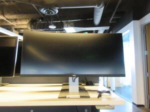 LOT (3) DELL 34" ULTRASHARP CURVED LCD MONITORS, MODEL: U3415WB