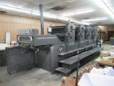 (1984) HEIDELBERG MODEL HD72VP, 4-COLOR SHEETFED PRESS WITH PERFECTING, ALCOLOR DAMPENING, 1.02 CONSOLE, MAX SHEET 20.5" X 28.375," SN: 521-813