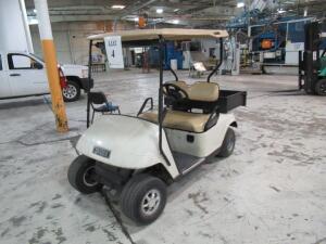 E-Z-GO TXT48 2 PASSENGER GOLF CART WITH UTILITY TRUNK (DELAYED PICK UP TILL (10-30-2019 IF AVAILBLE BEFORE BUYER WILL BE NOTIFIED)