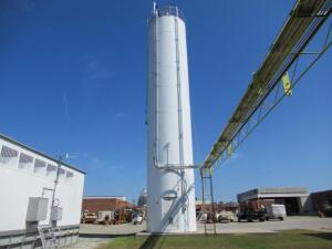2015 CST STORAGE SILO 11.11' DIA. x 59.2'H x 5,010 CU. FT. PREVIOUSLY USED FOR FILLED PP FLAKE. INCLUDES SONAR FILL CONTROL AND ANTI BRIDGING AIR CANONS. WELDED STEEL CONSTRUCTION. SERIAL# 14-6575