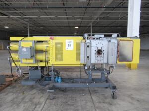 2015 8" MAAG CSC-BF 200 2-PISTON HYDRAULIC SCREEN CHANGER WITH HYDRAULIC POWER UNIT AND PORTABLE CART SERIAL# 50138652-09