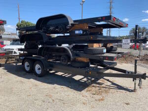 (4) 2016 CARSON 6' X 17' HEAVY DUTY CAR HAULER WITH STEEL BED 4543KG/9995 POUND CAPACITY SC172 TRAILERS VIN#'S 4HXSC1728HC189990, 4HXSC1725HC190000, 4HXSC1721HC189975, 4HXSC1722HC189984 (LOCATION: 18925 South Western Ave,Torrance, CA 90503)