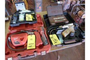 LOT: Milwaukee Cordless Inspection Camera with Charger & Battery, (2) Assorted UV Dye & Oil Inspection Kits, (1) Gates EZ Align Tool
