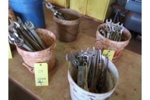LOT: Assorted Combination Wrenches in (4) Buckets