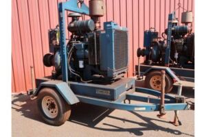 Thompson 6 in. x 6 in. Pump, S/N 6JSCEN-131 (2011), Trailer Mounted, John Deere 4-Cylinder Diesel, 5257 hours indicated