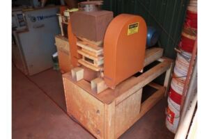 Morse Jaw Crusher, S/N 2000-J65, 6 in. Jaws, 3 in. Max. Feed, 3 HP Motor